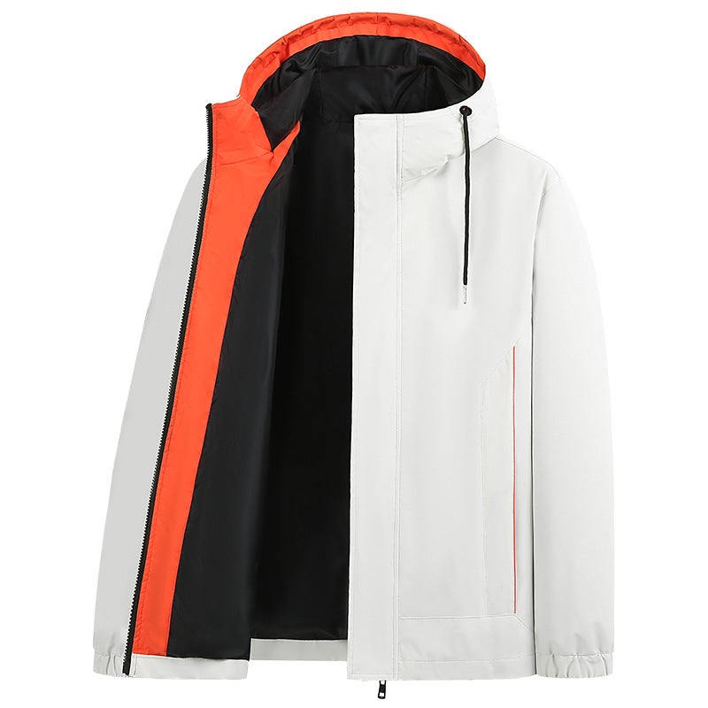 2024 Solid Color Casual New Sports Outdoor Jacket Coat Windproof Soft Shell Cardigan Coat Men - Image 2